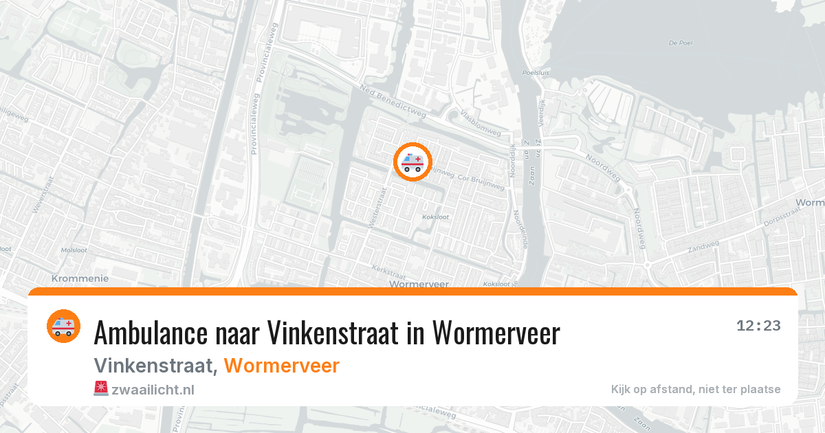 Ambulance naar Vinkenstraat in Wormerveer — 12 jul 2026