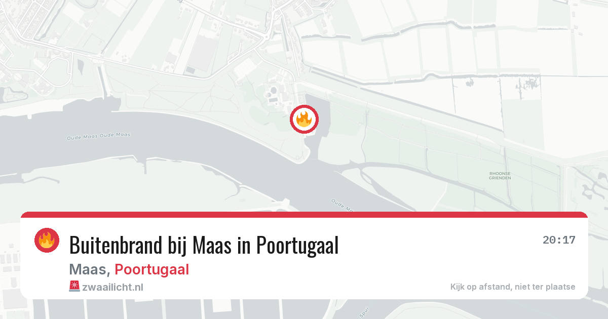 Buitenbrand bij Maas in Poortugaal — 18 jun 2026