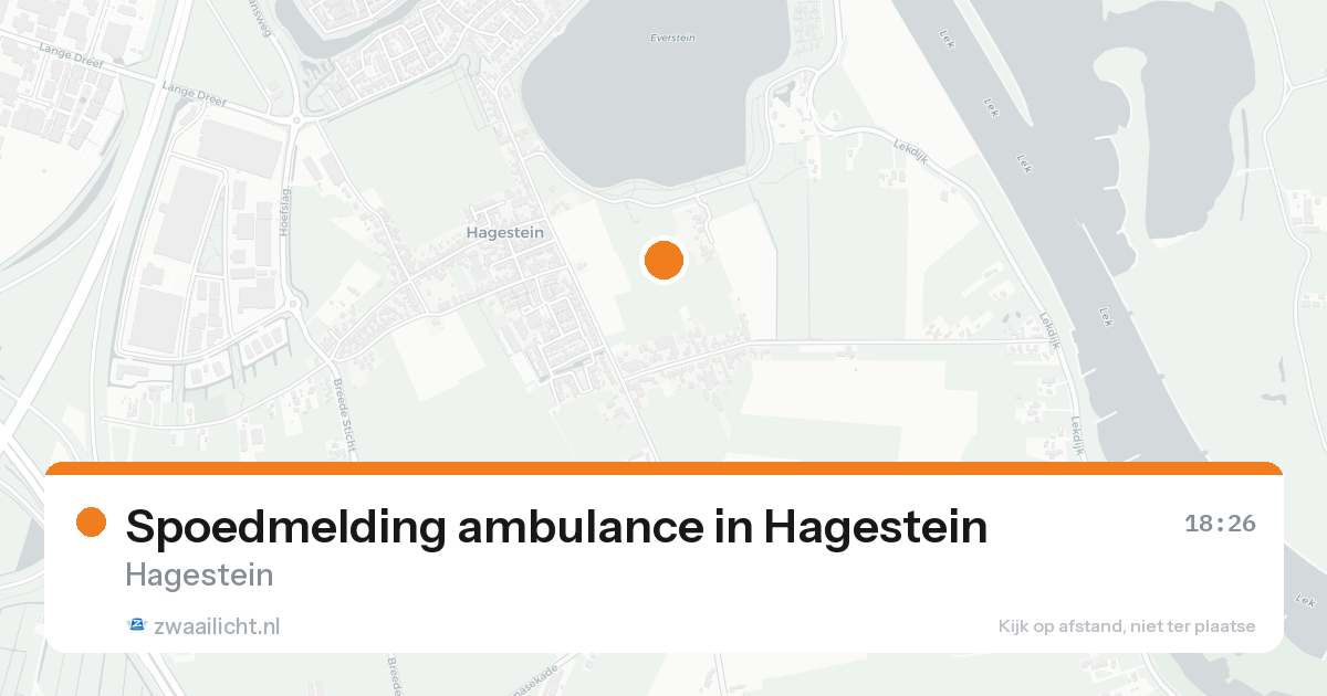 Spoedmelding ambulance in Hagestein — 19 aug 2026