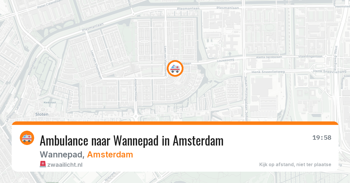 Ambulance naar Wannepad in Amsterdam — 14 mei 2026