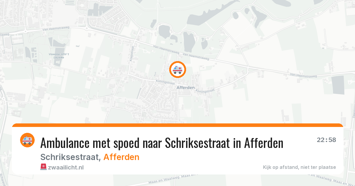 Ambulance met spoed naar Schriksestraat in Afferden — 19 jun 2026