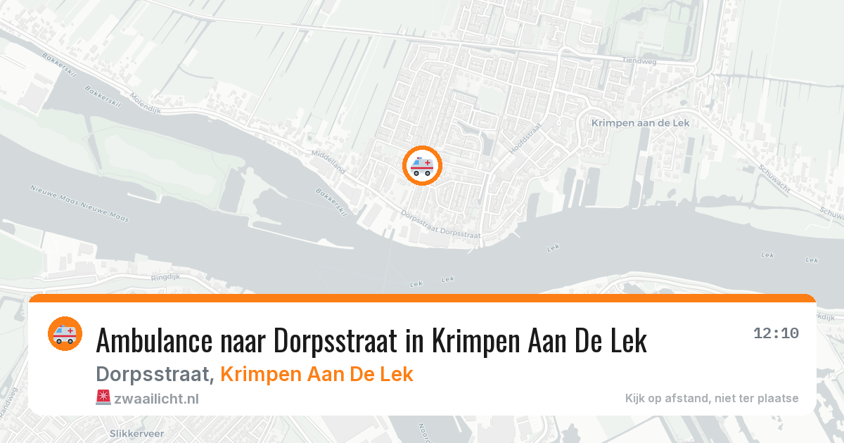 Ambulance naar Dorpsstraat in Krimpen Aan De Lek — 3 jul 2026