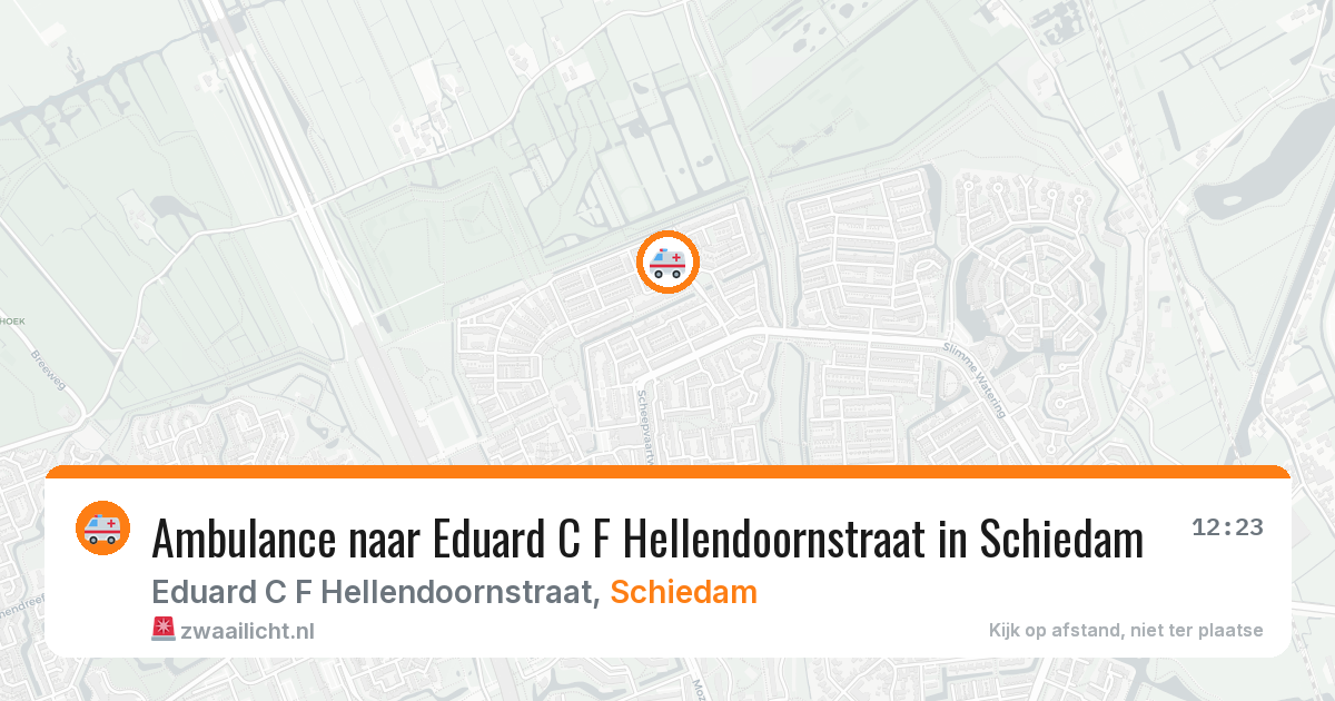 Ambulance naar Eduard C F Hellendoornstraat in Schiedam — 10 aug 2026