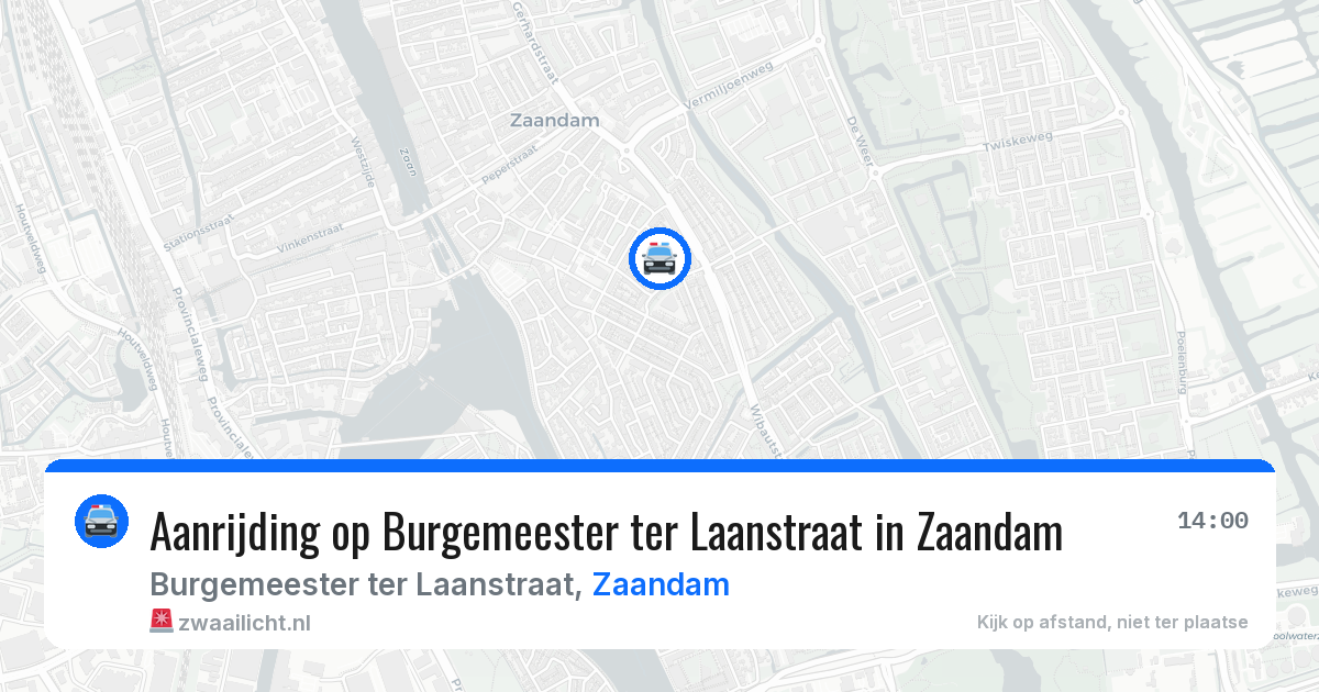 Aanrijding op Burgemeester ter Laanstraat in Zaandam — 9 mei 2026