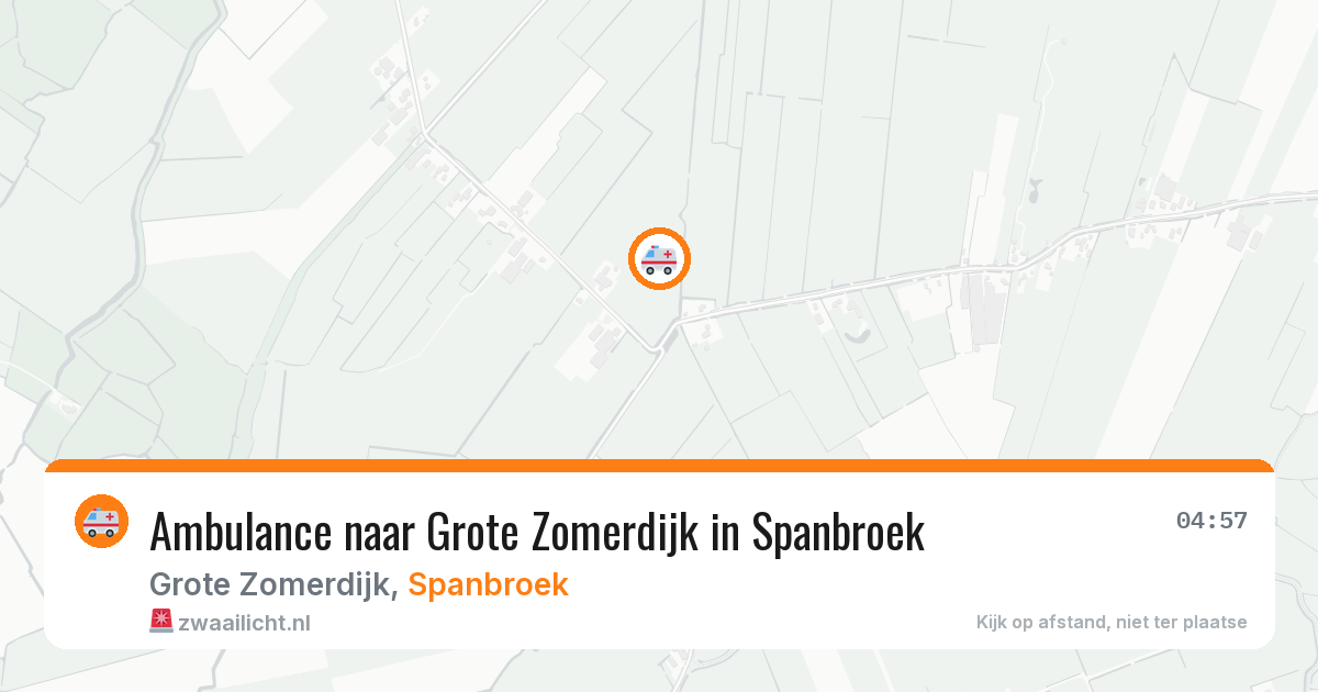 Ambulance naar Grote Zomerdijk in Spanbroek — 2 jul 2026