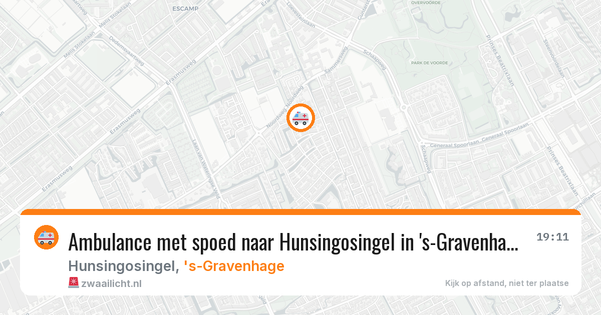 Ambulance met spoed naar Hunsingosingel in 's-Gravenhage — 20 apr 2026