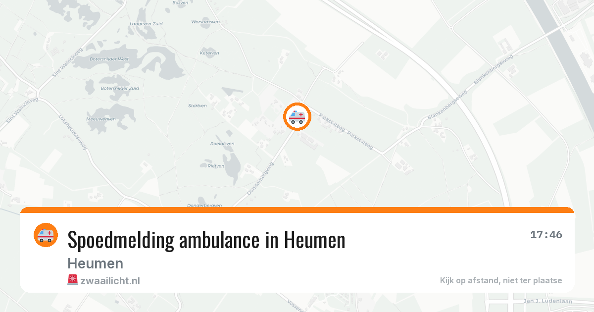 Spoedmelding ambulance in Heumen — 10 aug 2026