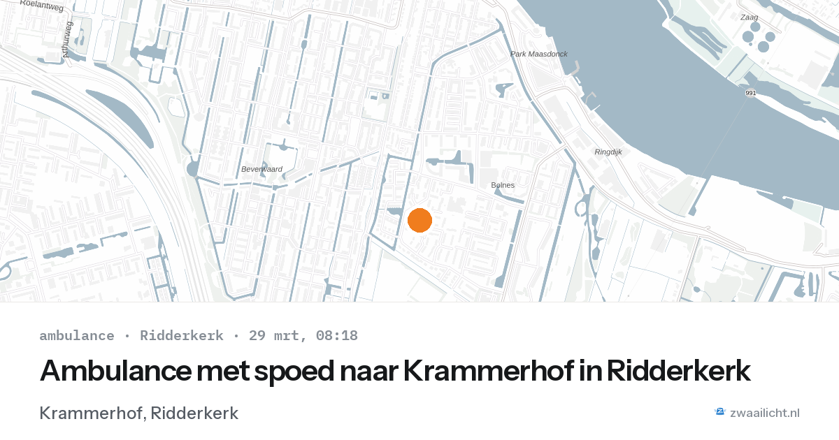 Ambulance met spoed naar Krammerhof in Ridderkerk — 1 feb 2026