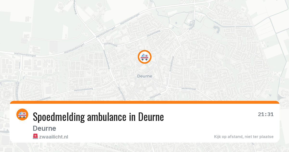 Spoedmelding ambulance in Deurne — 21 jan 2026