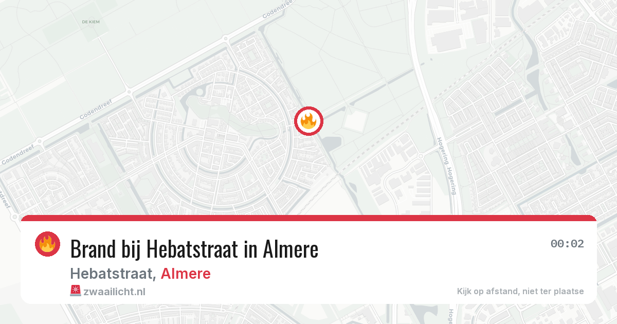 Brand bij Hebatstraat in Almere — 19 jun 2026