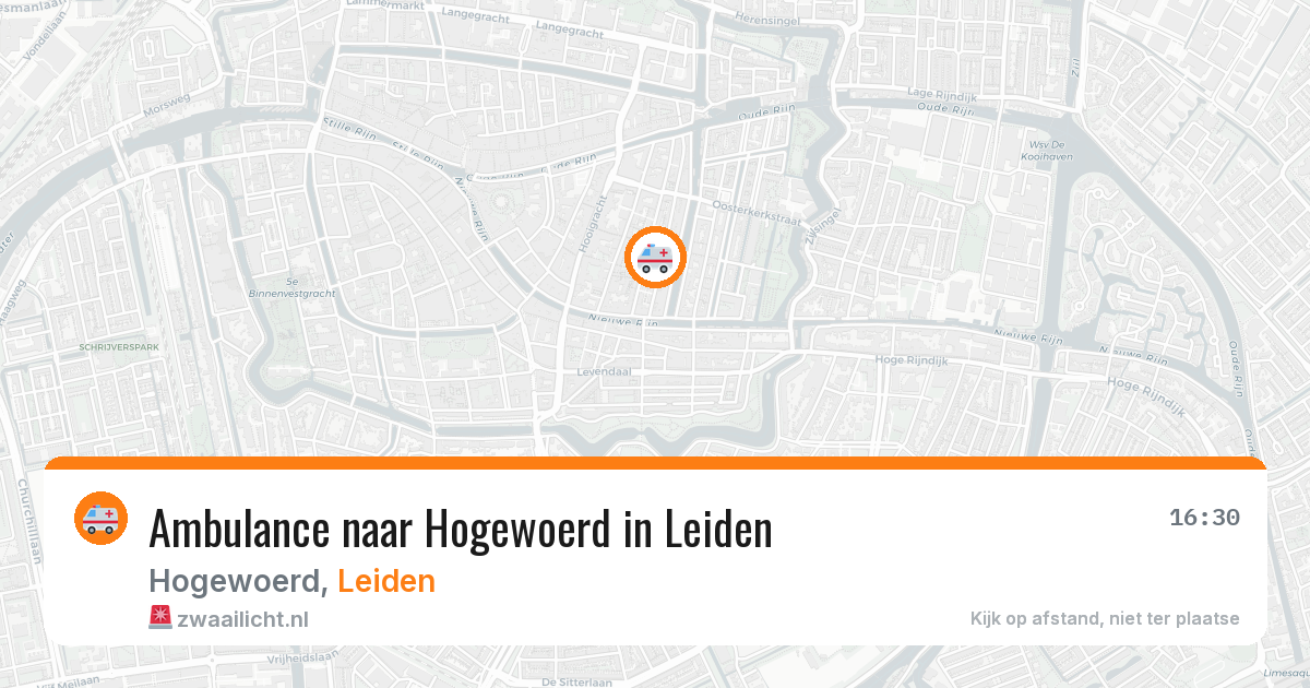 Ambulance naar Hogewoerd in Leiden — 3 aug 2026