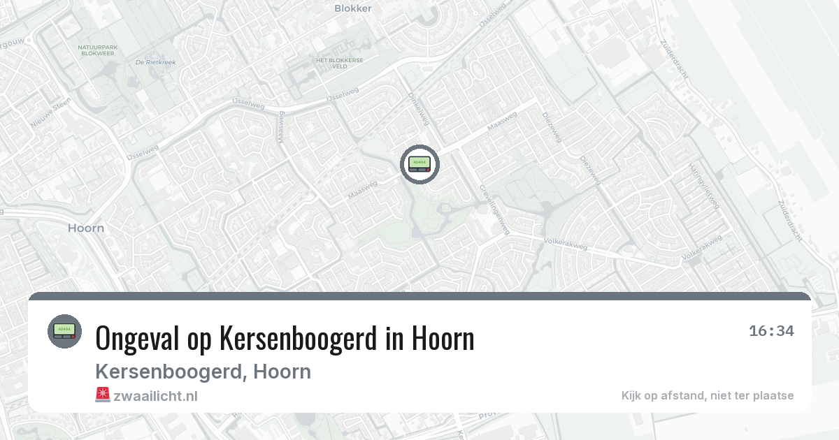 Ongeval op Kersenboogerd in Hoorn — 27 feb 2026