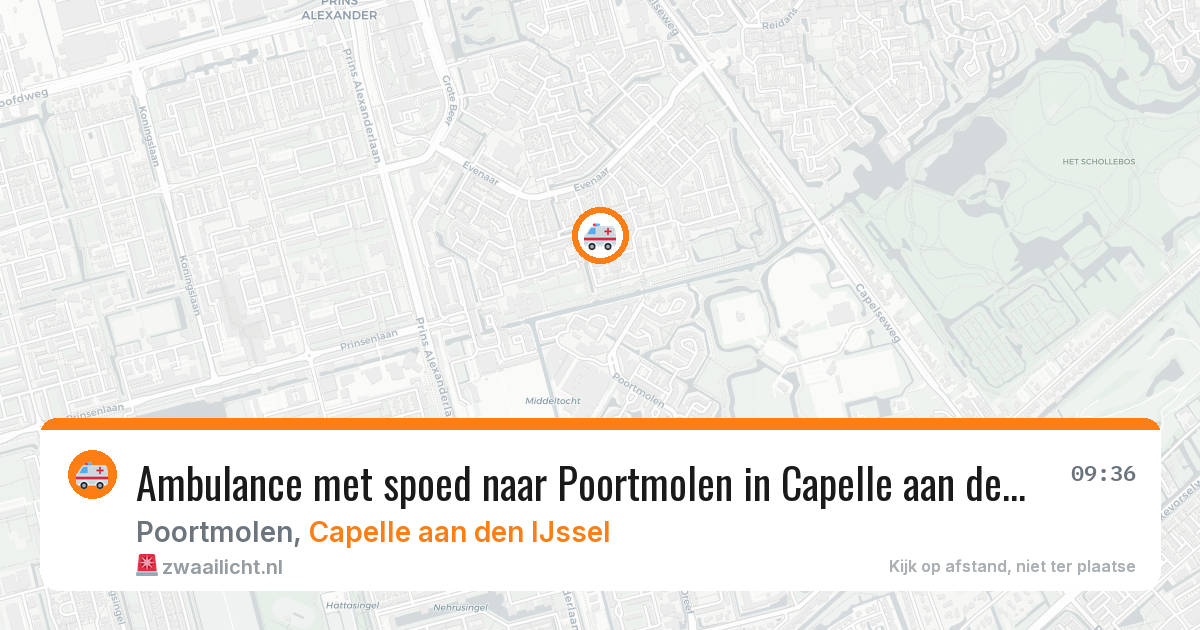 Ambulance met spoed naar Poortmolen in Capelle aan den IJssel — 4 mrt 2026