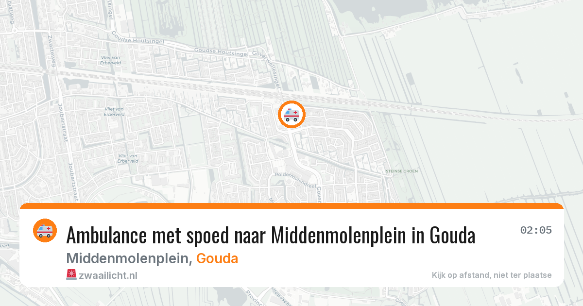 Ambulance met spoed naar Middenmolenplein in Gouda — 9 jun 2026
