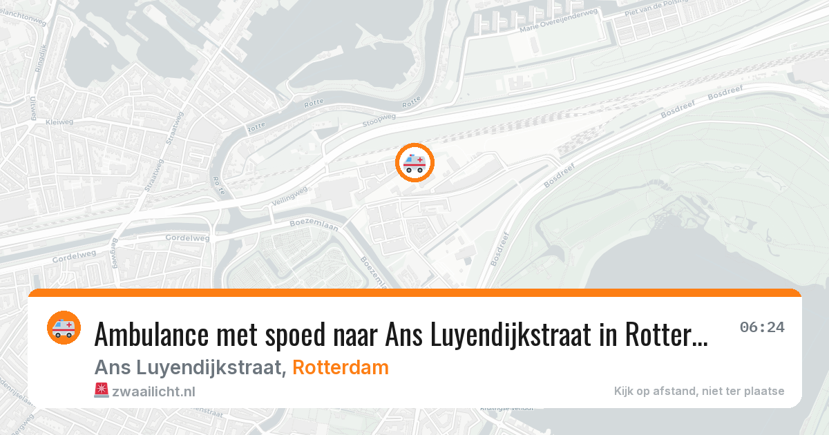 Ambulance met spoed naar Ans Luyendijkstraat in Rotterdam — 28 mei 2026