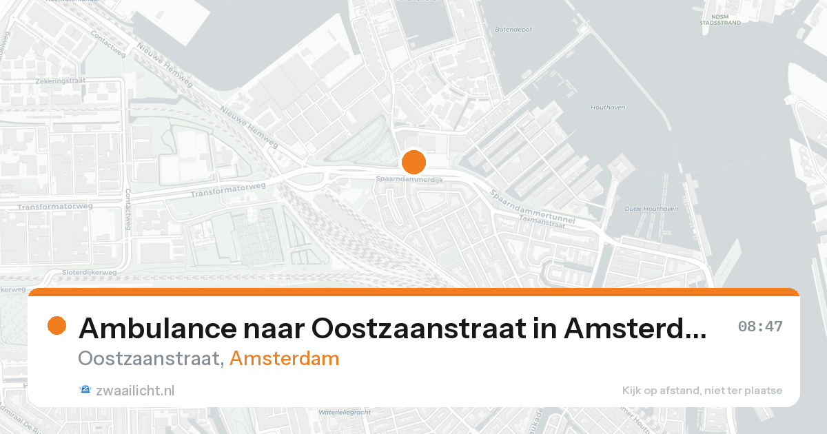 Ambulance naar Oostzaanstraat in Amsterdam — 18 aug 2026