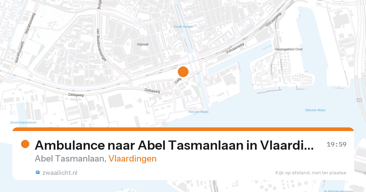 Ambulance naar Abel Tasmanlaan in Vlaardingen — 26 aug 2026