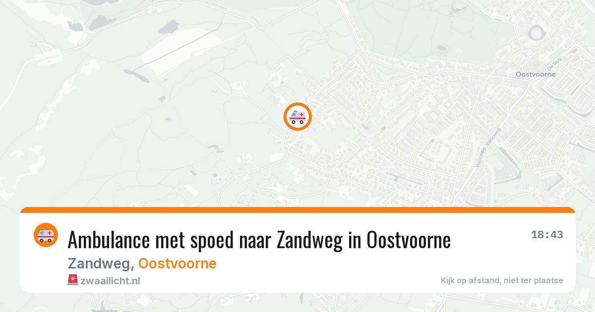 Ambulance met spoed naar Zandweg in Oostvoorne — 23 jun 2026