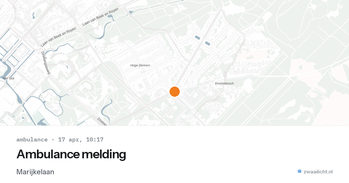 Ambulance melding — 17 apr 2026