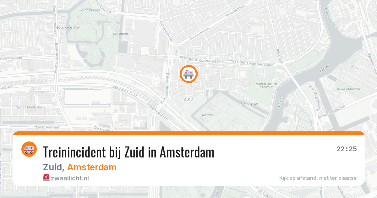 Treinincident bij Zuid in Amsterdam — 21 mrt 2026