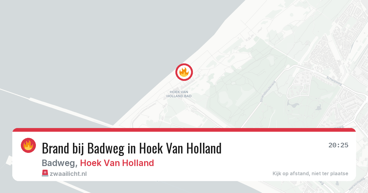 Brand bij Badweg in Hoek Van Holland — 19 jun 2026