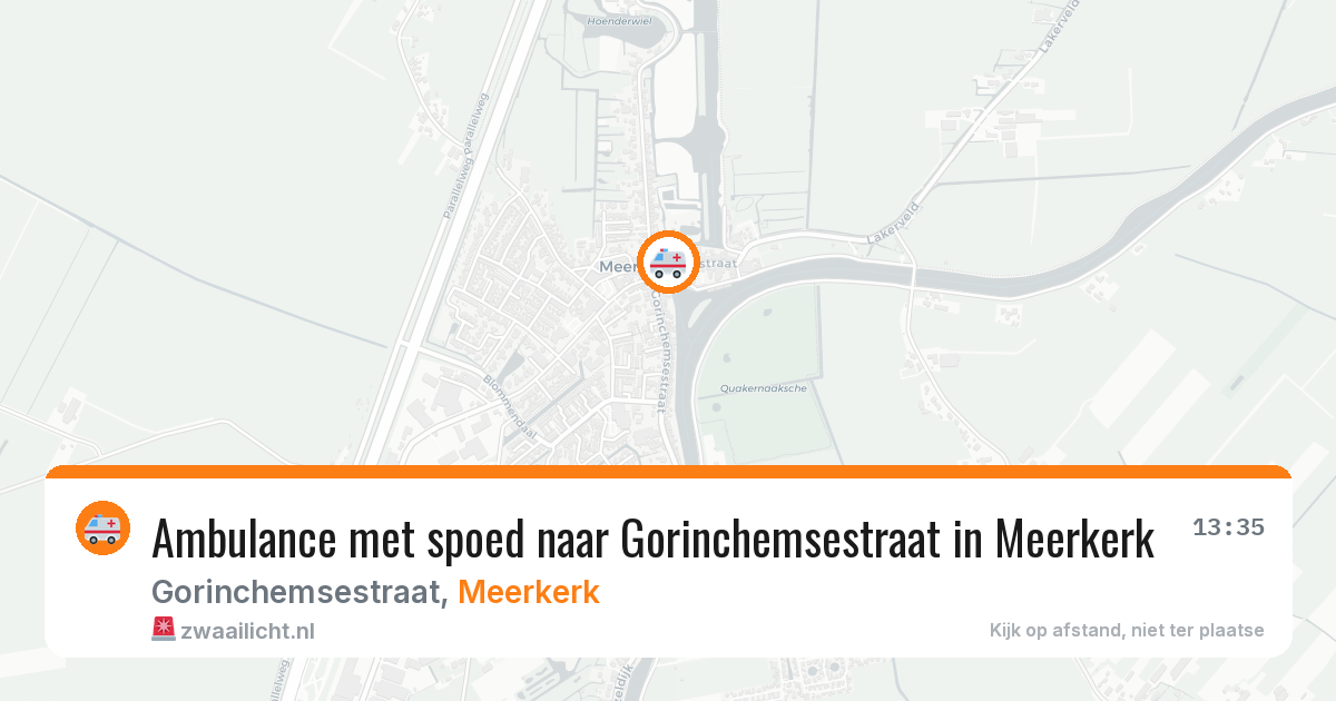 Ambulance met spoed naar Gorinchemsestraat in Meerkerk — 22 jan 2026