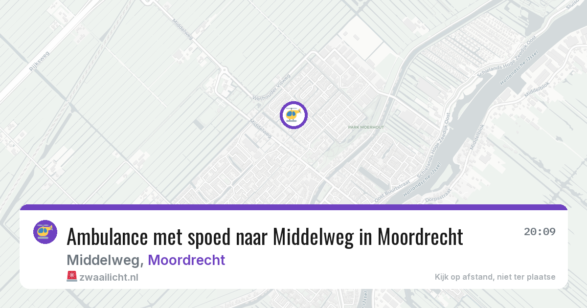 Ambulance met spoed naar Middelweg in Moordrecht — 2 mrt 2026