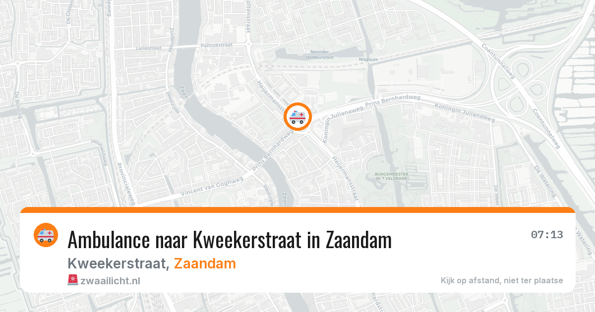 Ambulance naar Kweekerstraat in Zaandam — 12 mei 2026