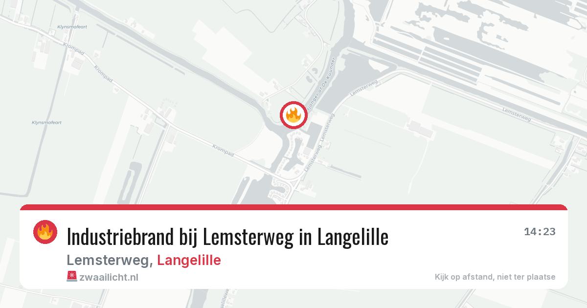 Industriebrand bij Lemsterweg in Langelille — 27 mei 2026