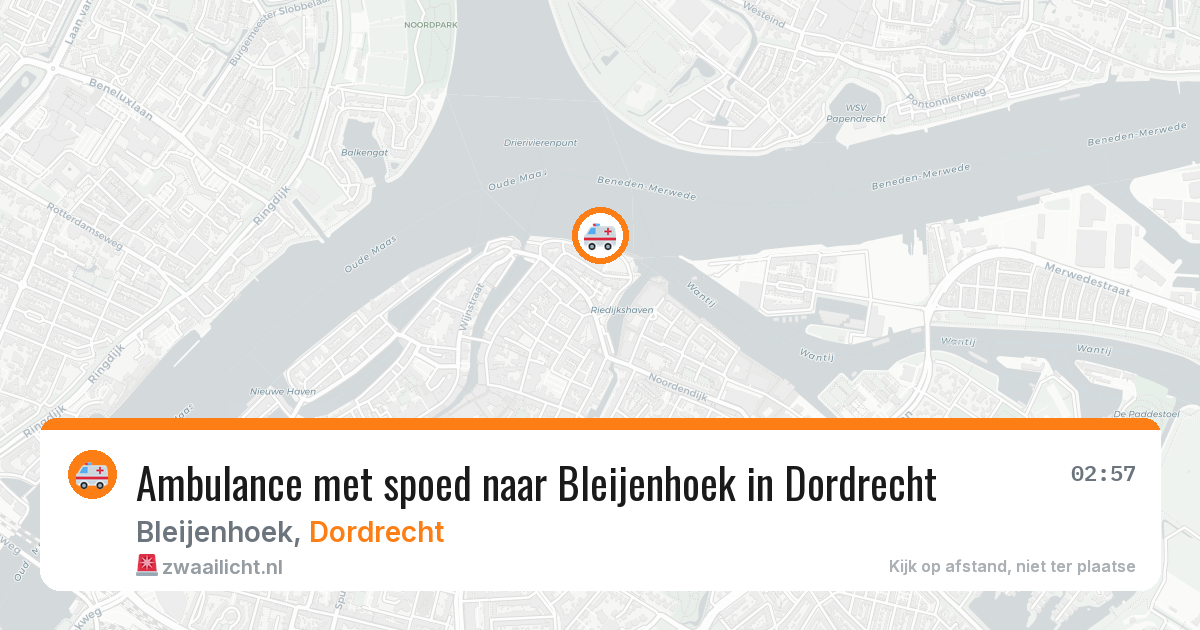 Ambulance met spoed naar Bleijenhoek in Dordrecht — 14 apr 2026