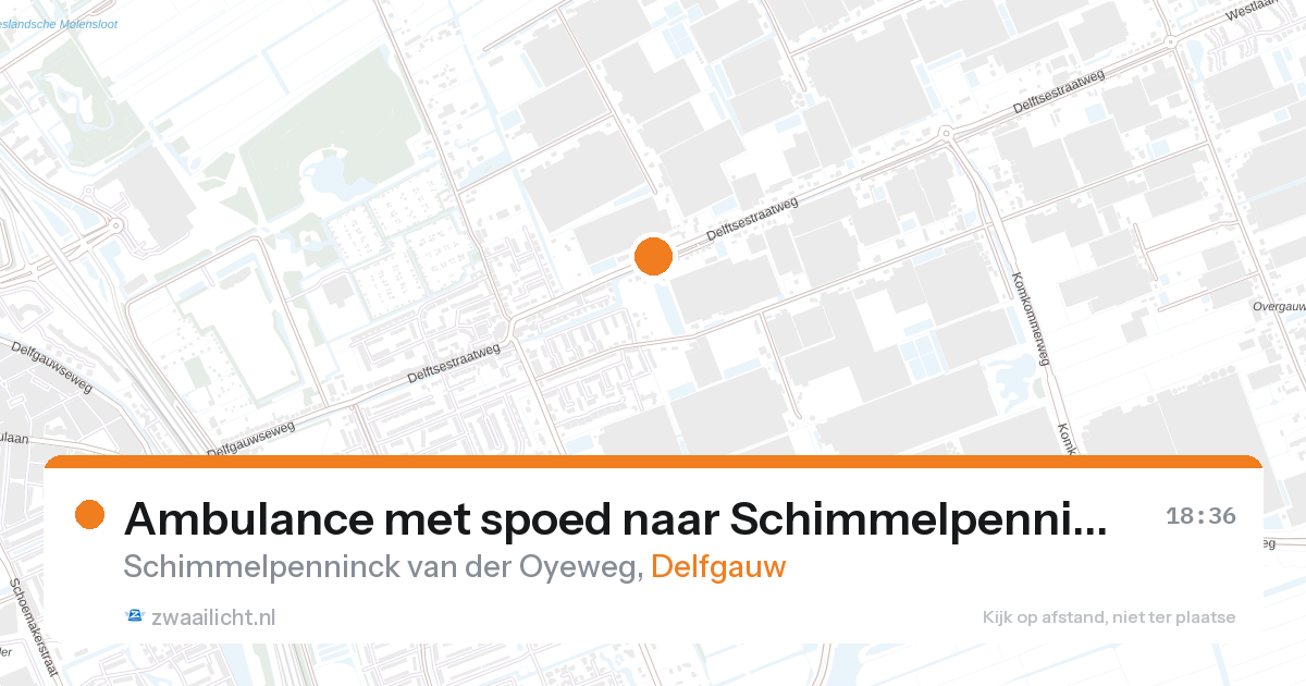 Ambulance met spoed naar Schimmelpenninck van der Oyeweg in Delfgauw — 3 mei 2026