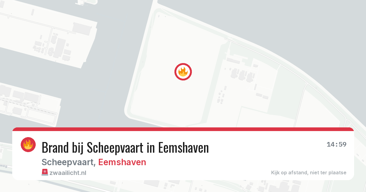 Brand bij Scheepvaart in Eemshaven — 20 mrt 2026