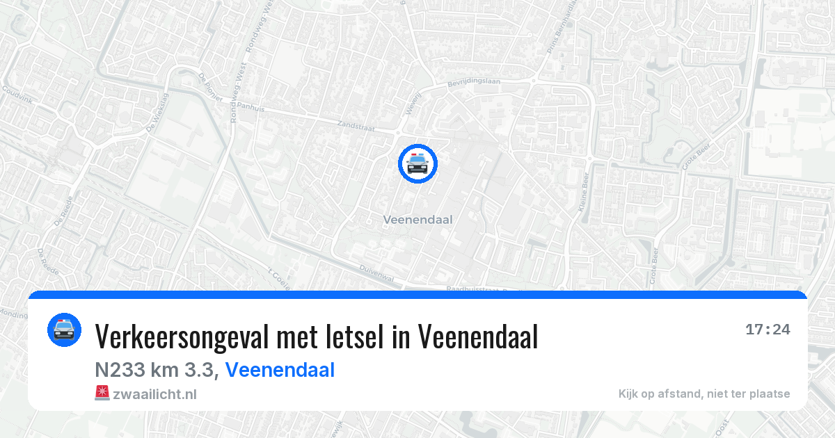 Verkeersongeval met letsel in Veenendaal — 21 mrt 2026
