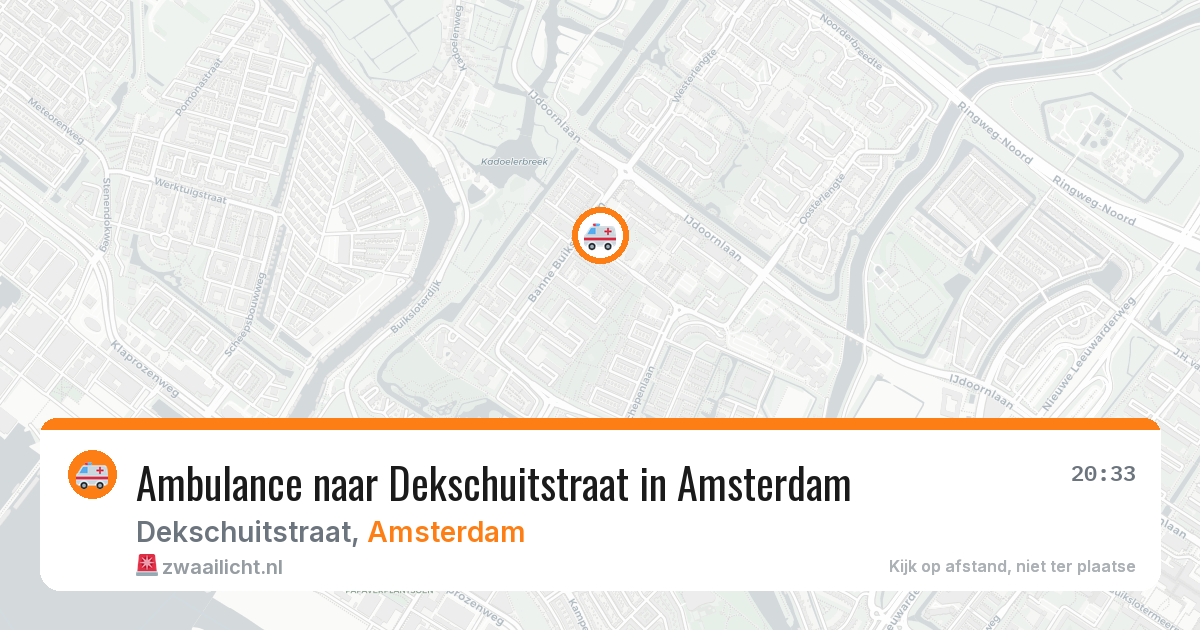 Ambulance naar Dekschuitstraat in Amsterdam — 13 apr 2026