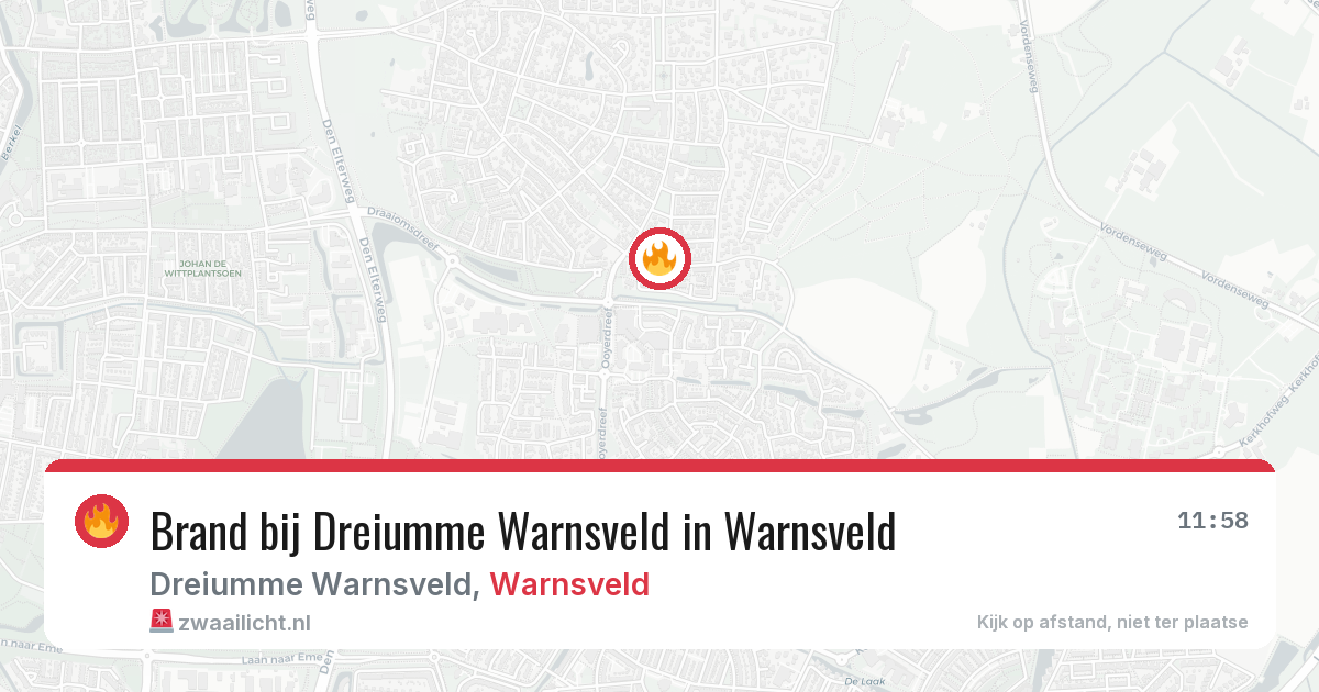 Brand bij Dreiumme Warnsveld in Warnsveld — 29 jul 2026