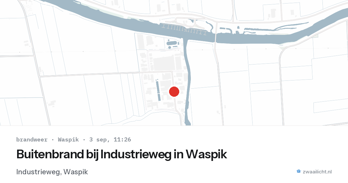 Buitenbrand bij Industrieweg in Waspik — 3 sep 2026
