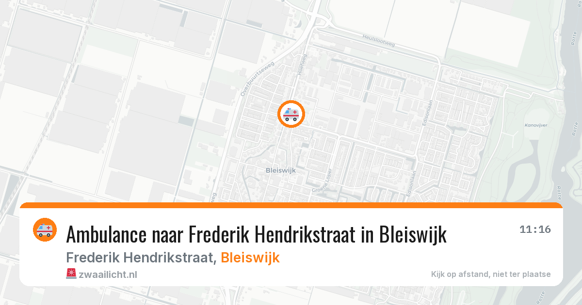 Ambulance naar Frederik Hendrikstraat in Bleiswijk — 5 aug 2026