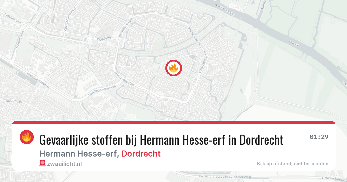Gevaarlijke stoffen bij Hermann Hesse-erf in Dordrecht — 20 jun 2026