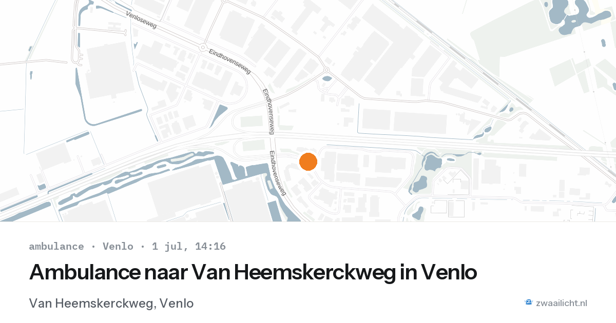Ambulance naar Van Heemskerckweg in Venlo — 1 jul 2026