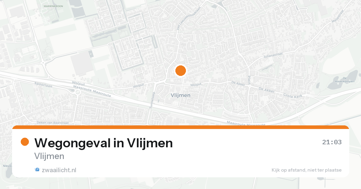 Wegongeval in Vlijmen — 31 jan 2026