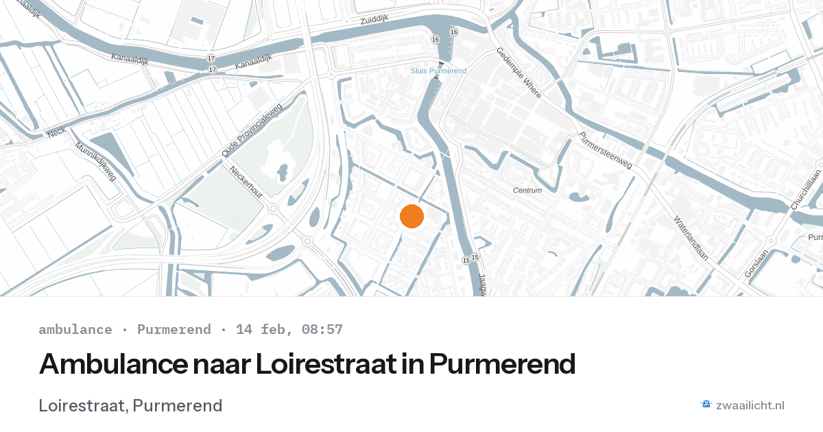 Ambulance naar Loirestraat in Purmerend — 14 feb 2026