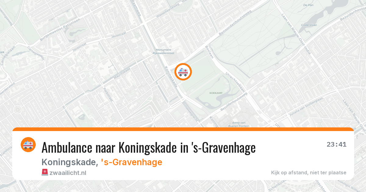 Ambulance naar Koningskade in 's-Gravenhage — 22 apr 2026