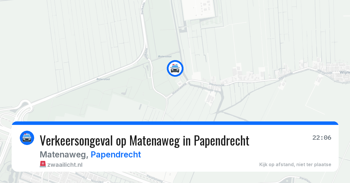 Verkeersongeval op Matenaweg in Papendrecht — 17 jun 2026