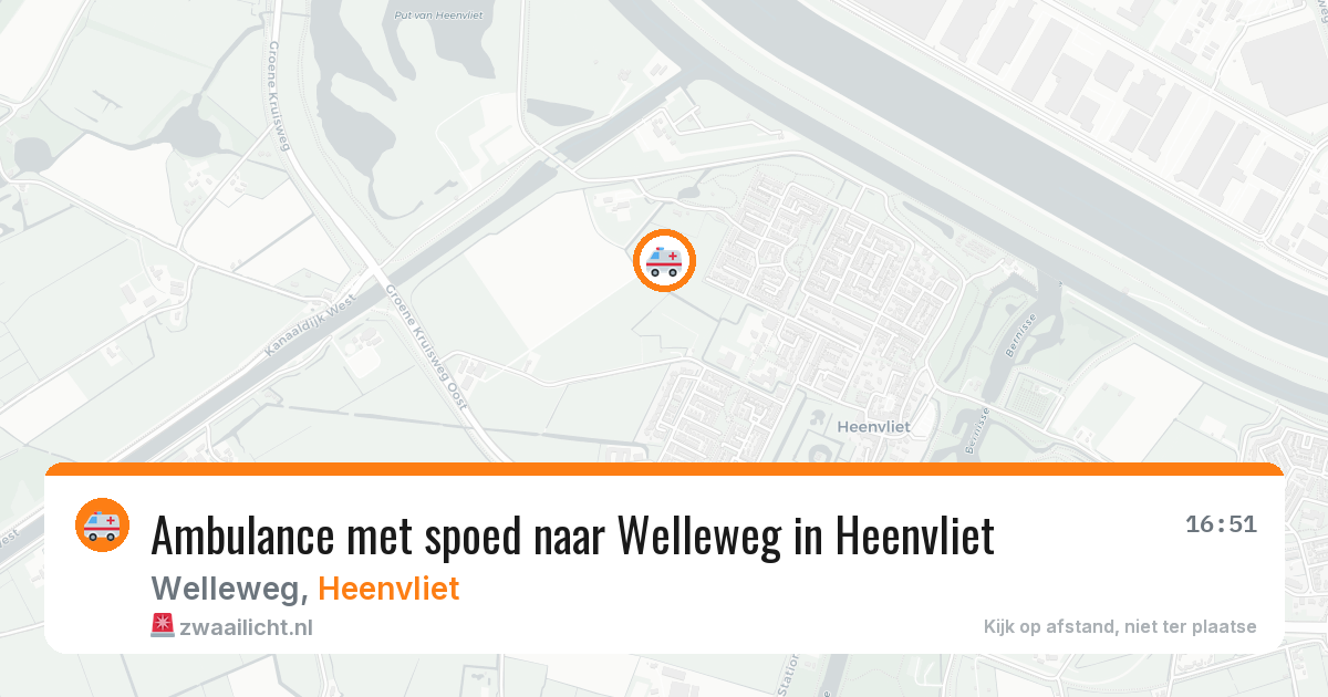 Ambulance met spoed naar Welleweg in Heenvliet — 12 mei 2026