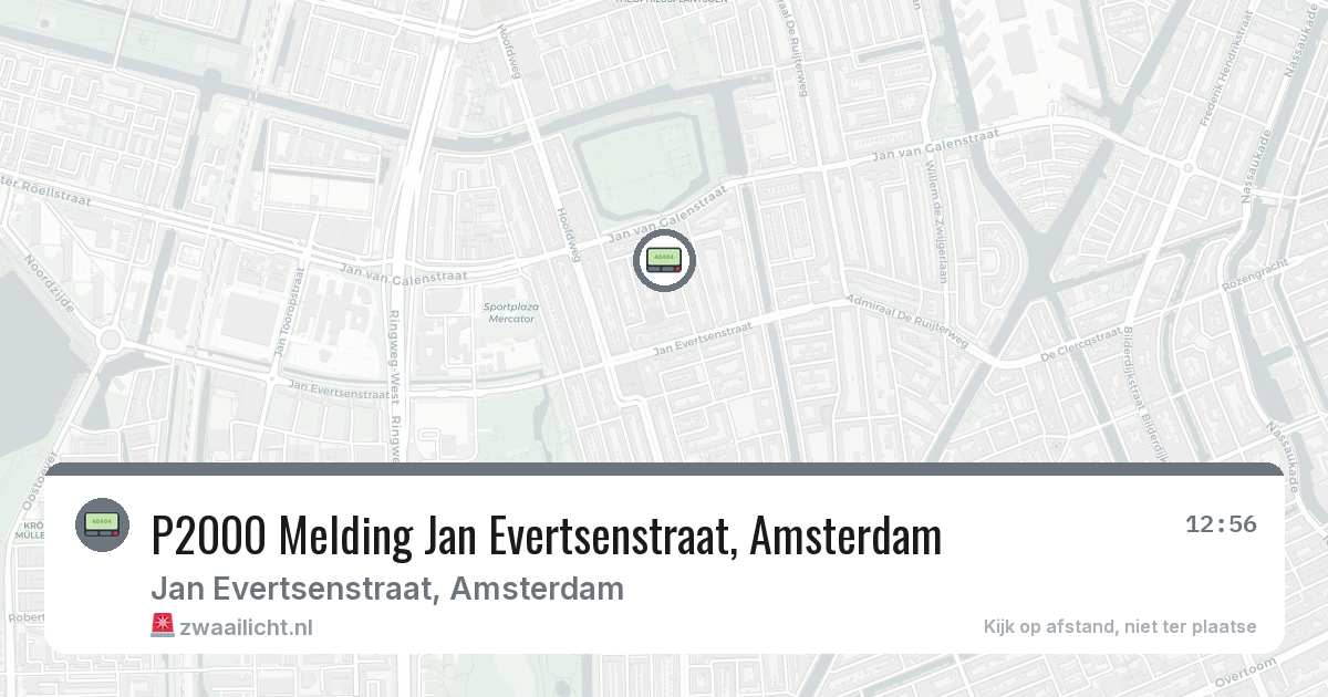 P2000 Melding Jan Evertsenstraat, Amsterdam — 14 jul 2026