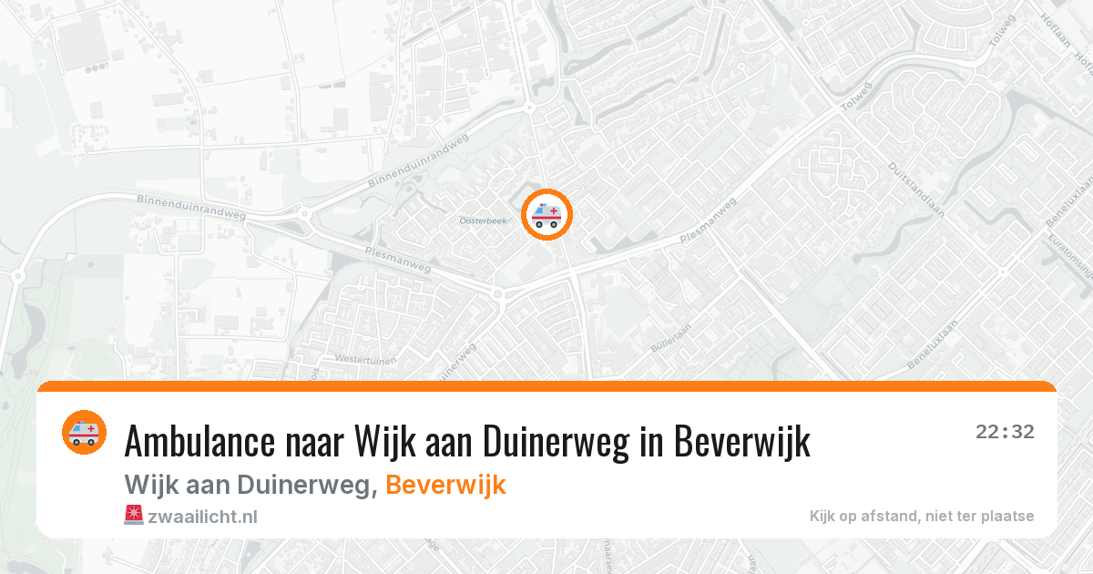 Ambulance naar Wijk aan Duinerweg in Beverwijk — 18 jun 2026