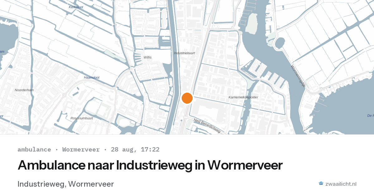 Ambulance naar Industrieweg in Wormerveer — 28 aug 2026