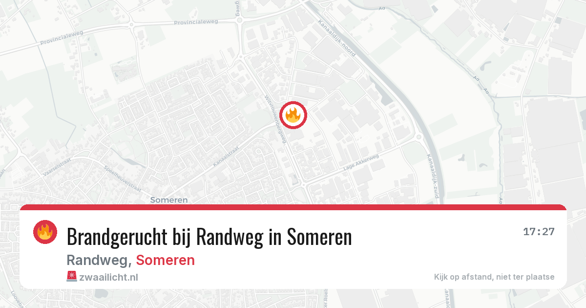 Brandgerucht bij Randweg in Someren — 28 mrt 2026