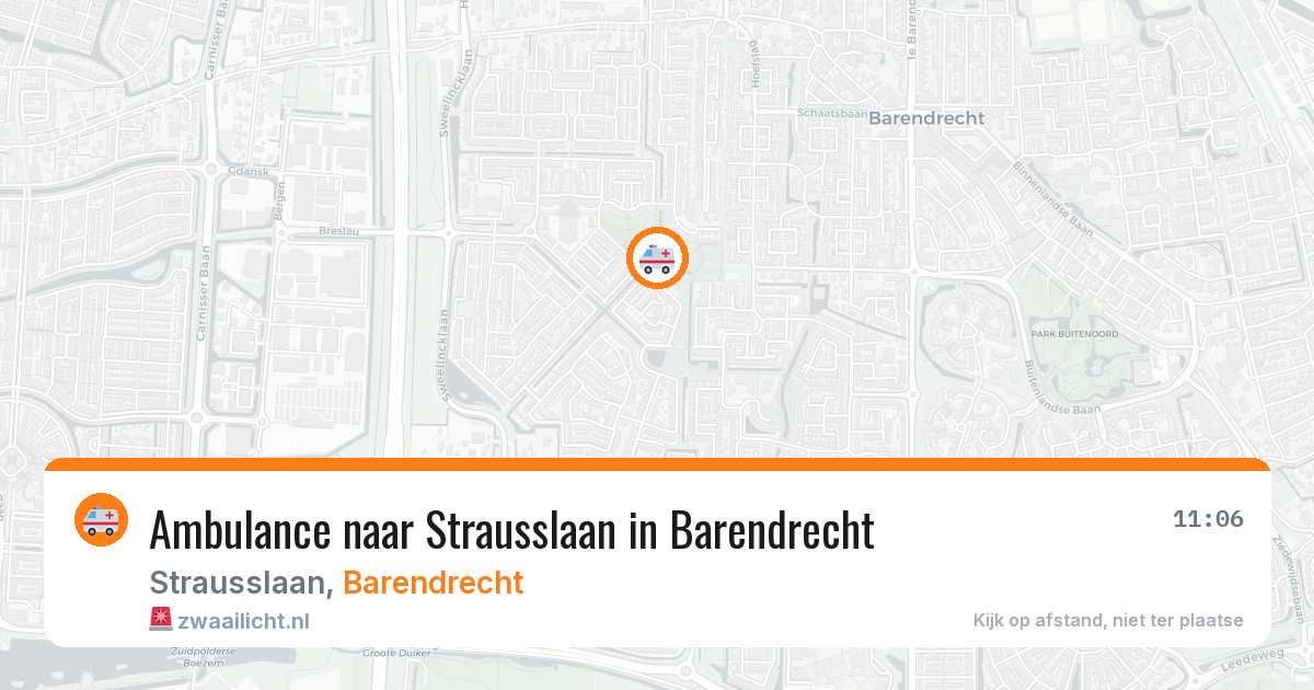 Ambulance naar Strausslaan in Barendrecht — 21 jun 2026