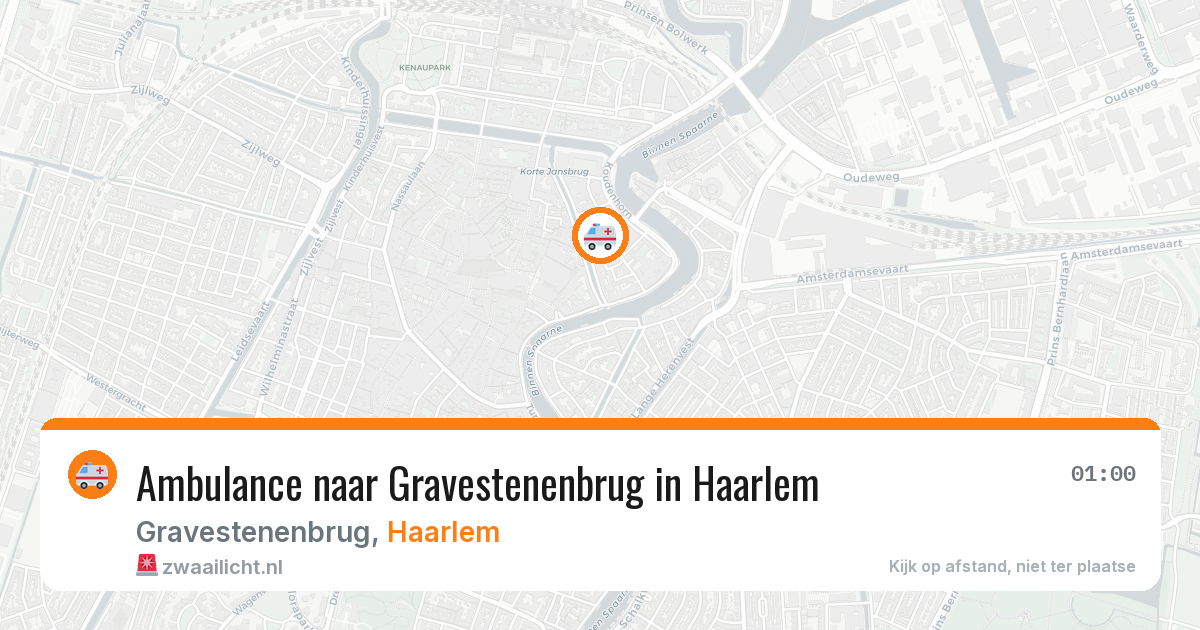 Ambulance naar Gravestenenbrug in Haarlem — 22 mrt 2026